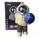 Lampara Y Parlante Bluetooth De Astronauta Luz Luna Beige Colores
