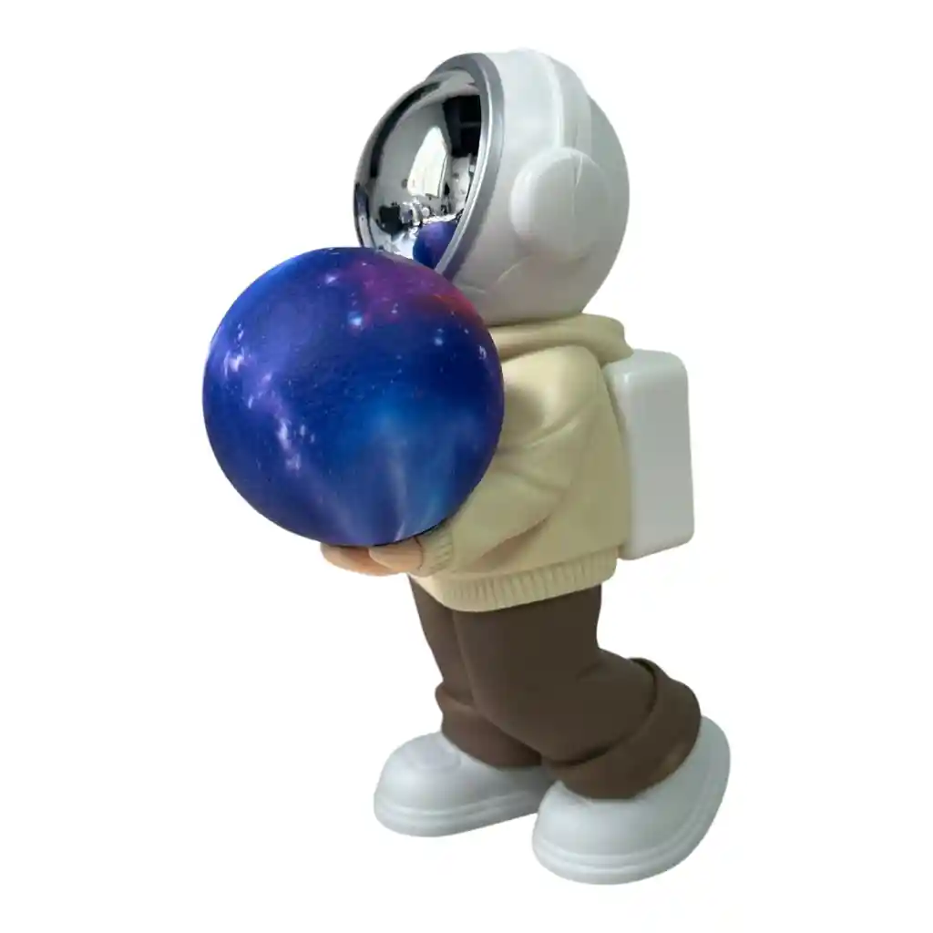 Lampara Y Parlante Bluetooth De Astronauta Luz Luna Beige Colores