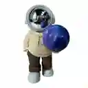 Lampara Y Parlante Bluetooth De Astronauta Luz Luna Beige Colores