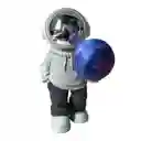 Lampara Y Parlante Bluetooth De Astronauta Luz Luna Gris Colores