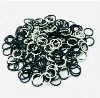 Paquete De Cauchos Pequeños Para Cabello Negros Y Blancos