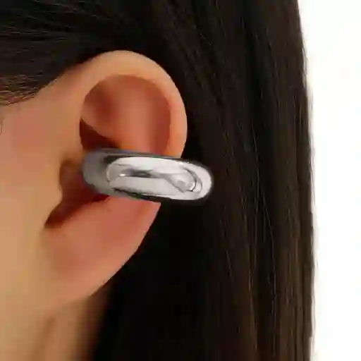Earcuff Liso Plateado