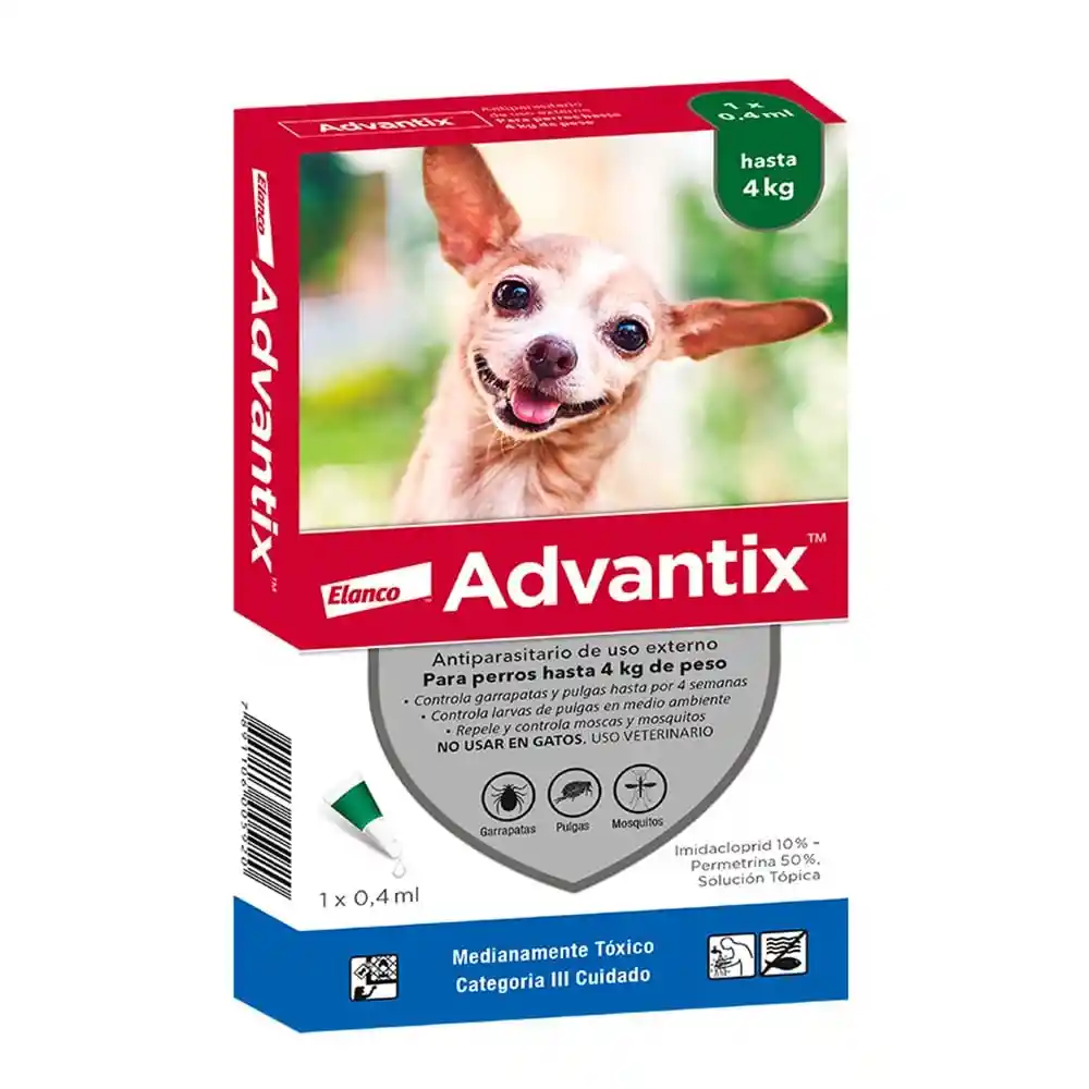 Advantix 0.4 Ml Hasta 4 Kg
