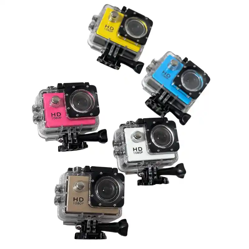 Videocámara Deportiva Compacta Hd 1080p, Resistente Al Agua