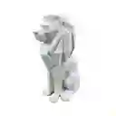 Figura Leon Concepts Savanna 13x26x18cm Blanco Poliresina