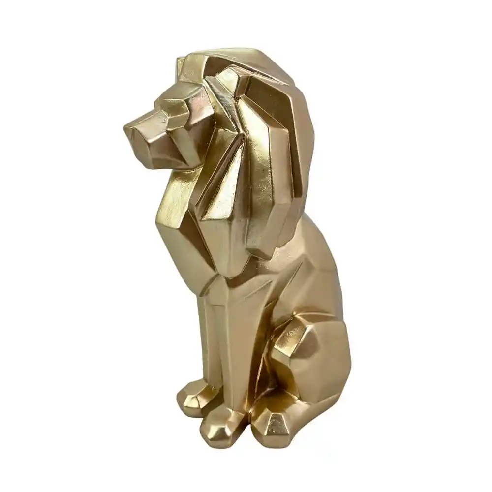 Figura Leon Concepts Savanna 13x26x18cm Dorado Poliresina