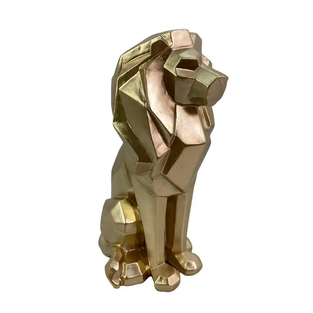 Figura Leon Concepts Savanna 13x26x18cm Dorado Poliresina