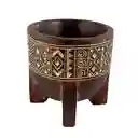 Recipiente Deco Concepts Savanna 10x10x10cm Marron Poliresina