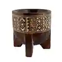 Recipiente Deco Concepts Savanna 10x10x10cm Marron Poliresina