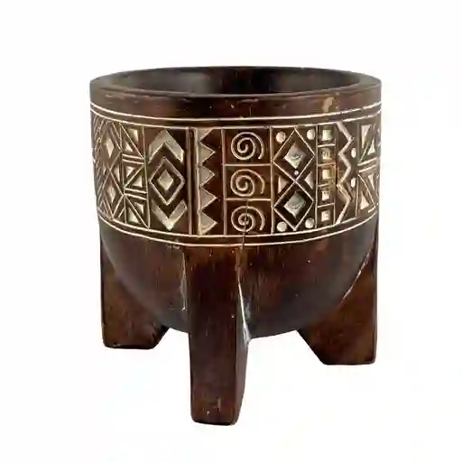 Recipiente Deco Concepts Savanna 10x10x10cm Marron Poliresina