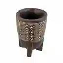 Recipiente Deco Concepts Savanna 11x17x11cm Marron Poliresina