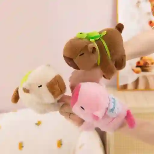 Pulsera Peluche Capibara Cola Giratoria Luz Y Sonido