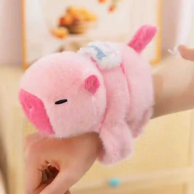 Pulsera Peluche Capibara Cola Giratoria Luz Y Sonido