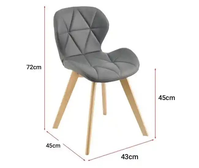 Silla Moderna Acolchada 72cmx43cm