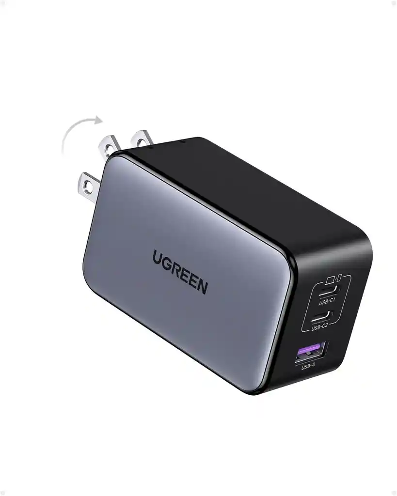 Cargador Ugreen Gan 3 Puertos 2xusb-c Y 1xusb-a 100w Nexode