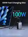 Cargador Ugreen Gan 3 Puertos 2xusb-c Y 1xusb-a 100w Nexode