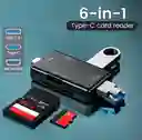 Otg 6 En 1 – Lector De Tarjetas Type-c / Usb / Micro Usb Multilector/ Lector De Memorias