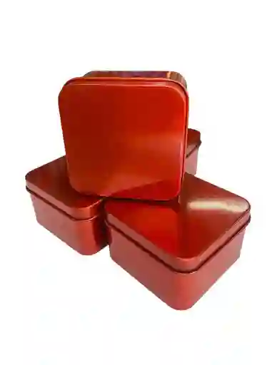 Tarros Hojalata 4x4x4 Cms Rojo, Tarros Metálicos