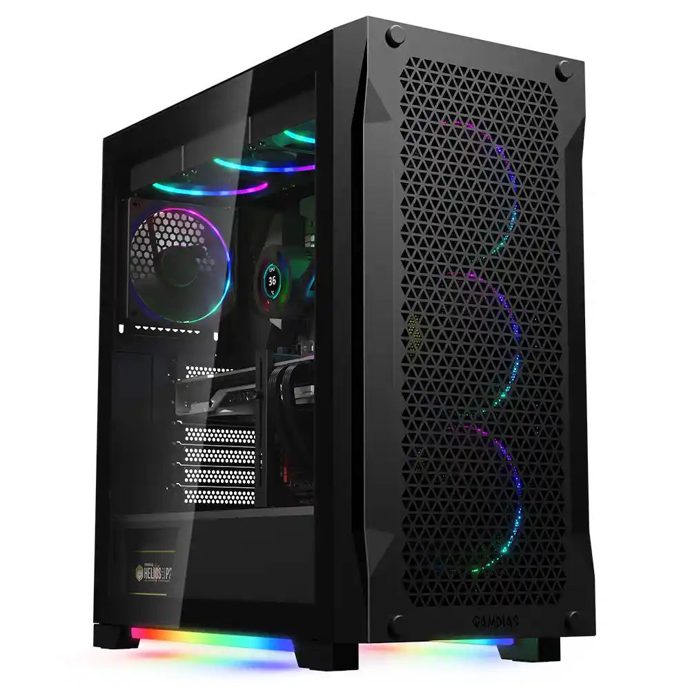 Caja Atx Gamer Gamdias Athenas P1 (negro)