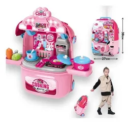 Cocina Para Niña Maleta Con Ruedas Portátil Chef