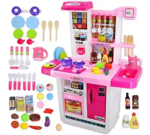 Juguete Cocina Para Niñas Con Panel Táctil, Luz, Sonido Y Agua 98 Cm