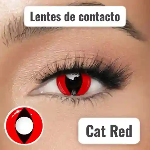 Lentes De Contacto Cat Red Halloween