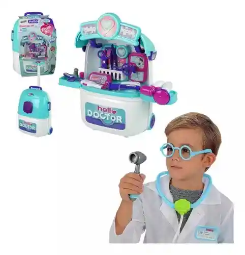 Maleta Juguete Doctor 2 En 1 Portatil