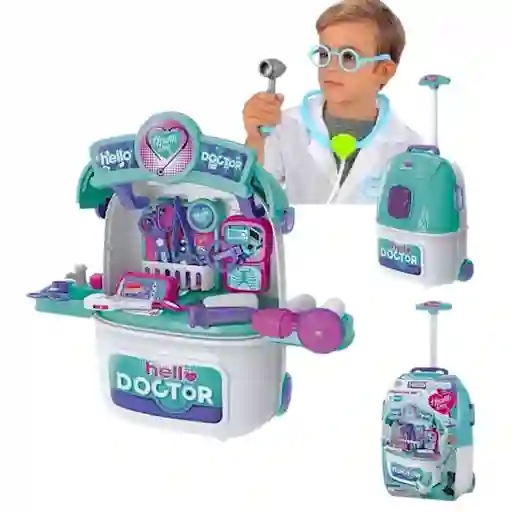 Maleta Juguete Doctor 2 En 1 Portatil