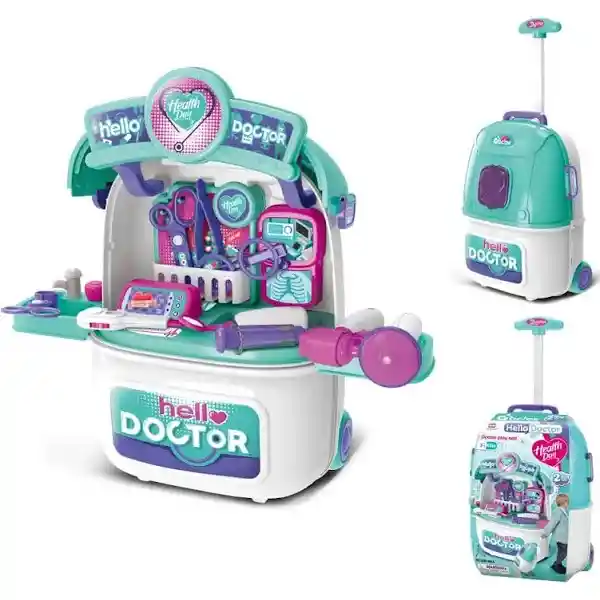 Maleta Juguete Doctor 2 En 1 Portatil