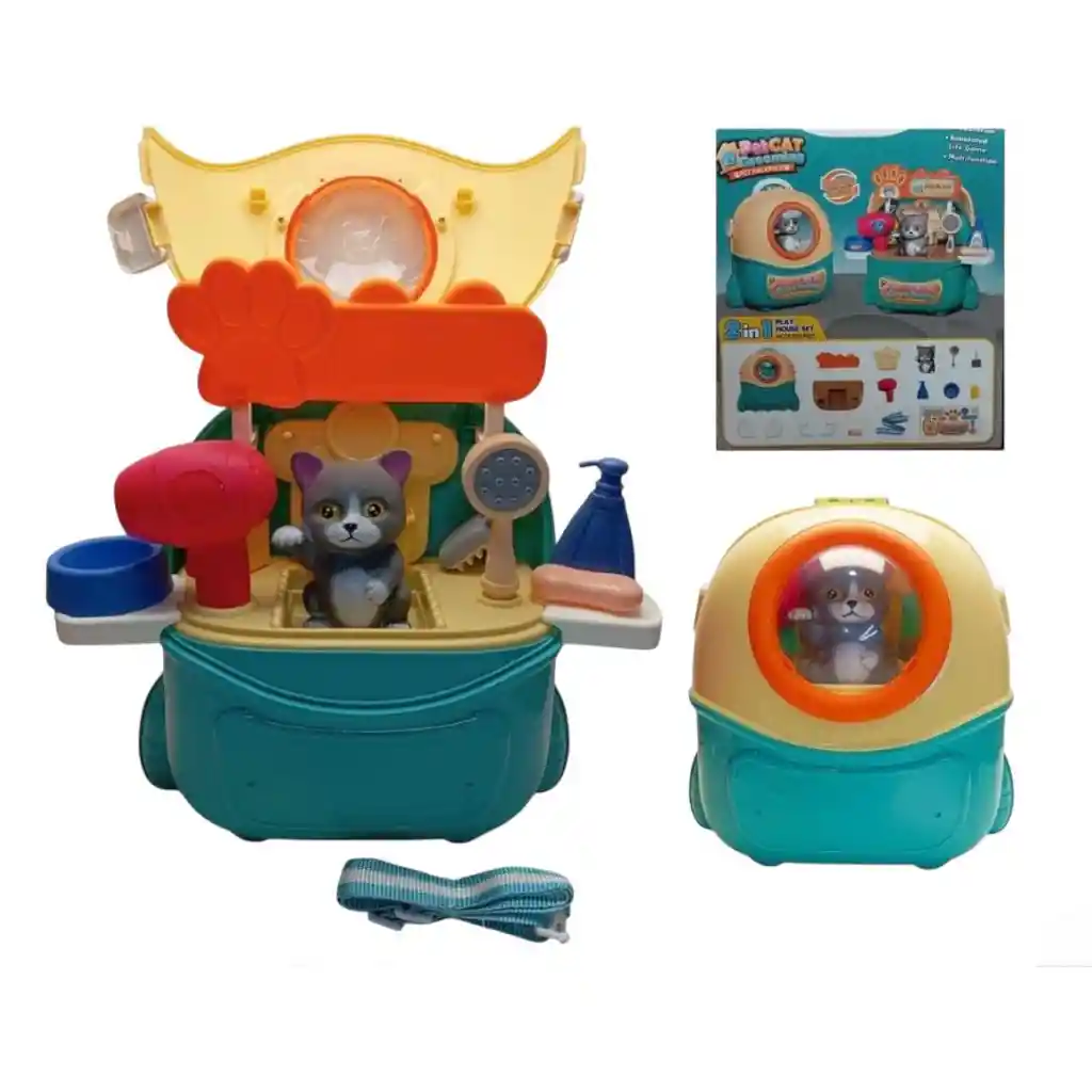 Set Maleta Gatico Juguete Niños Con Accesorios