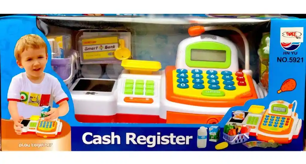 Juguete Caja Registradora Súper Market Juguete Para Niñas Y Niños 41x20x19cm