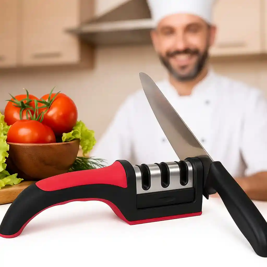 Afilador Cuchillos Fácil De Usar Ergonómico