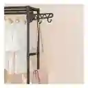 Closet Armario Estante Metálico 5 Niveles Con Perchero 3 Cuerpos