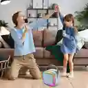 Parlante Karaoke Portátil Con Micrófono Inalámbrico, Luces Led Rgb (azul)