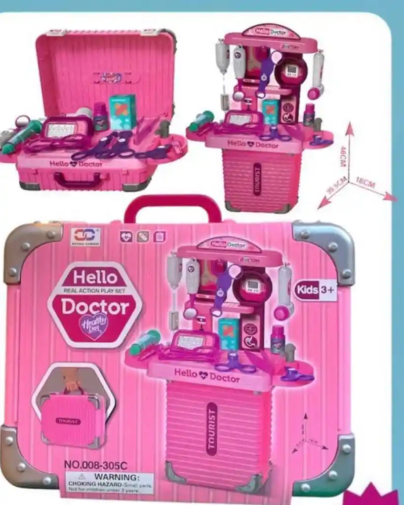Juguete Hello Doctor Para Niña Mini Maleta Healthy Day