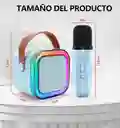 Mini Parlante Karaoke + 1 Micrófono, Regalo Ideal Para Niñas Y Adolescentes (azul)