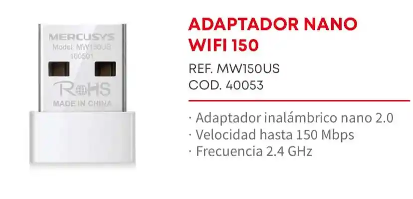 Tarjeta De Red Nano Wifi