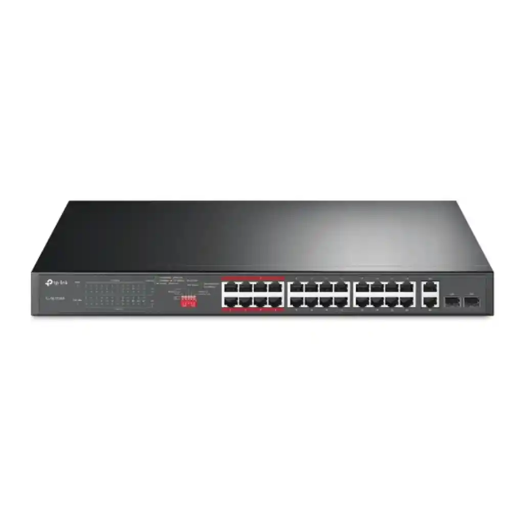 Switch Tplink 24-puertos 10/100mbps + 2-port Gigabit Poe+ No Gestionable