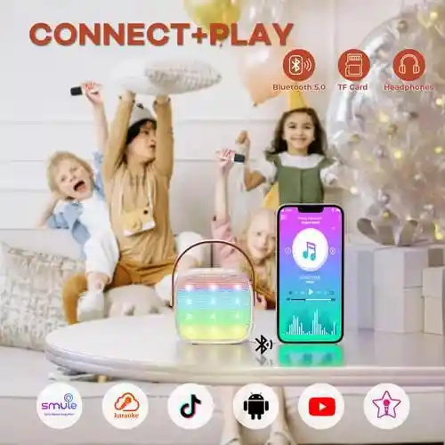Parlante Bluetooth Karaoke + Micrófono Inalámbrico As-202