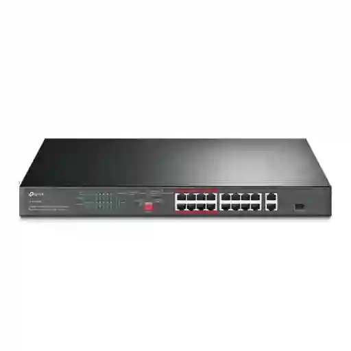 Switch Tplink Para Montaje En Rack De 16 Puertos Poe+ 10/100 Mbps + 2 Puertos Gigabit