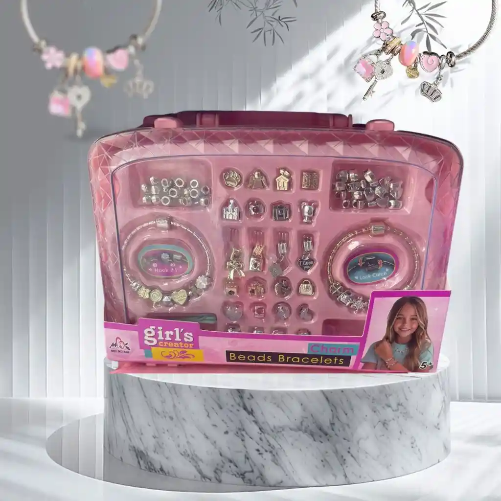 Kit Para Niñas Hacer Manillas Brazaletes Con Dijes