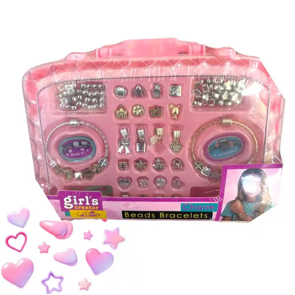 Kit Para Niñas Hacer Manillas Brazaletes Con Dijes