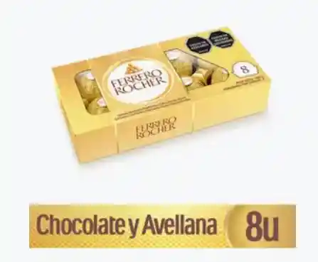 Ferrero Rocher Bombón De Chocolate Y Avellana X 8 Und
