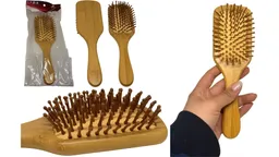 Cepillo De Bambú Plano Para Cabello Cerdas En Bambú Peine