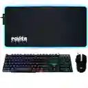 Kit De Teclado Y Mouse Y Padmouse Power Group Gc801 3 En 1