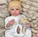 Bebe Reborn Silicona Vinilo Cuerpo Completo 20'' Niña Ojos Abiertos