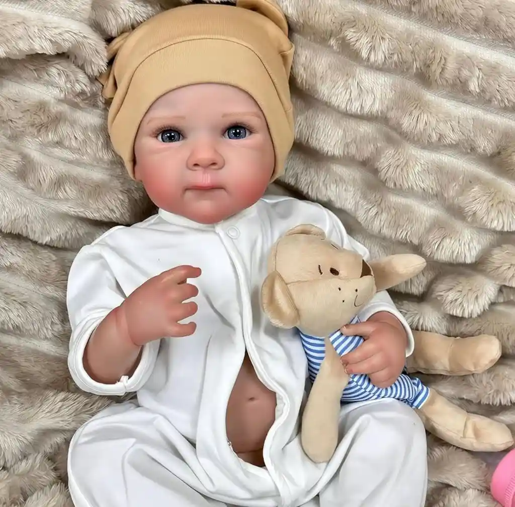 Bebe Reborn Silicona Vinilo Cuerpo Completo 20'' Niña Ojos Abiertos