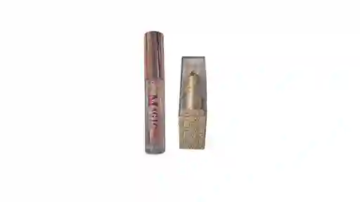 Labial Tono Cafe + Brillo