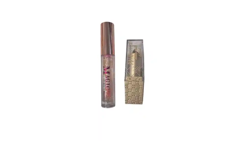 Labial Tono Cafe + Brillo