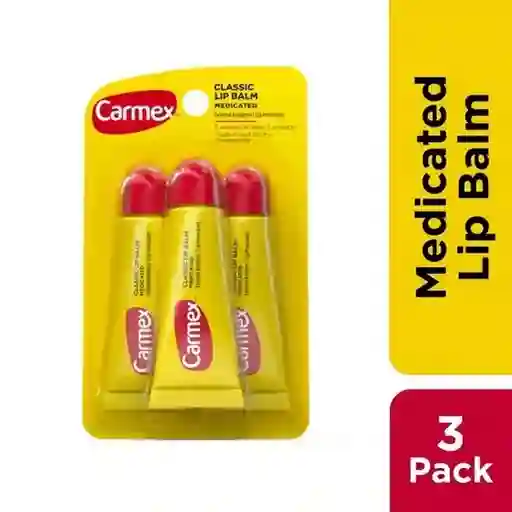 Carmex Bálsamo Labial Humectante Clásico X 3